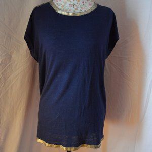 Michael Kors Top Blue and Gold